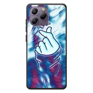 Чехол с принтом для Blackview A96 (AlphaPrint - Знак сердечка) (Радужное сердце)