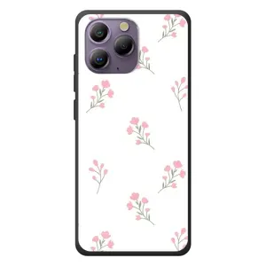 Чехол с розовым рисунком для Blackview A96 (Розовые цветы)