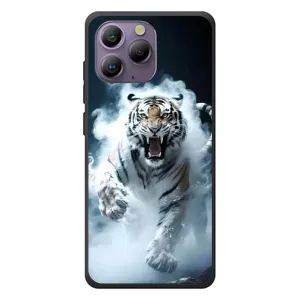 Чехол с картинкой «Хищники» для Blackview A96 (Белый тигр в дыму)
