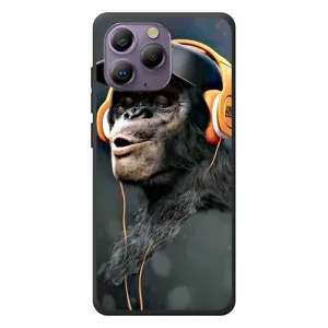 Чехол с Обезьянами Blackview A96 - (AlphaPrint) (В наушниках)
