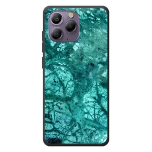 Мраморный чехол на Blackview A96 (VPrint) (Зеленый мрамор)