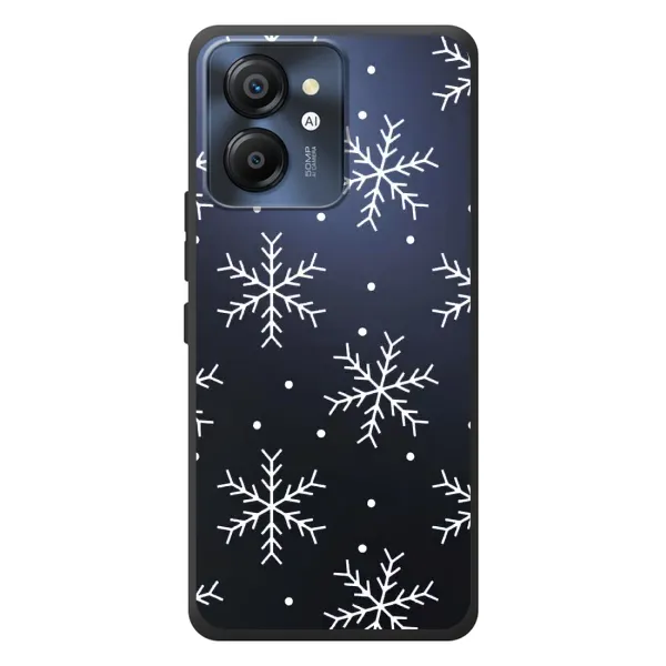 Чехол с принтом «Белые снежинки» для Blackview Color 8