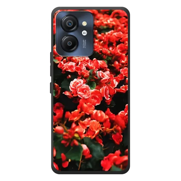 Чехол с принтом «Цветы красные» для Blackview Color 8