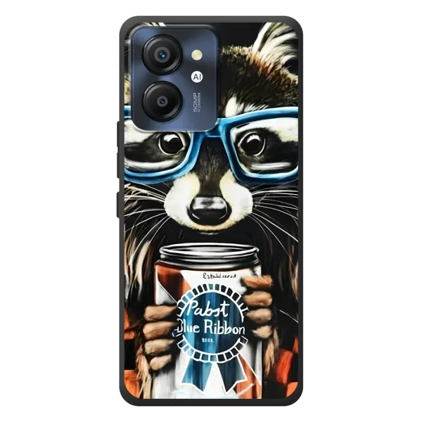 Чехол с принтом «Енот с банкой» для Blackview Color 8