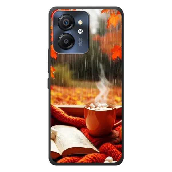 Чехол с принтом «Кофе и дождь» для Blackview Color 8