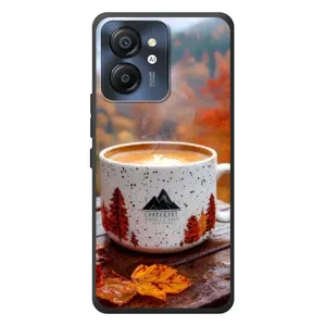 Чехол с уникальным дизайном «Осень с кофе» для Blackview Color 8 (Кофе на природе)