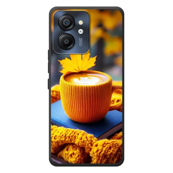 Чехол с принтом «Кофе на желтом пледе» для Blackview Color 8