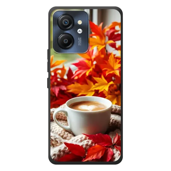 Чехол с принтом «Кофе и листья» для Blackview Color 8
