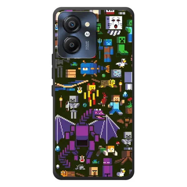 Чехол с принтом «Коллаж Майнкрафт» для Blackview Color 8