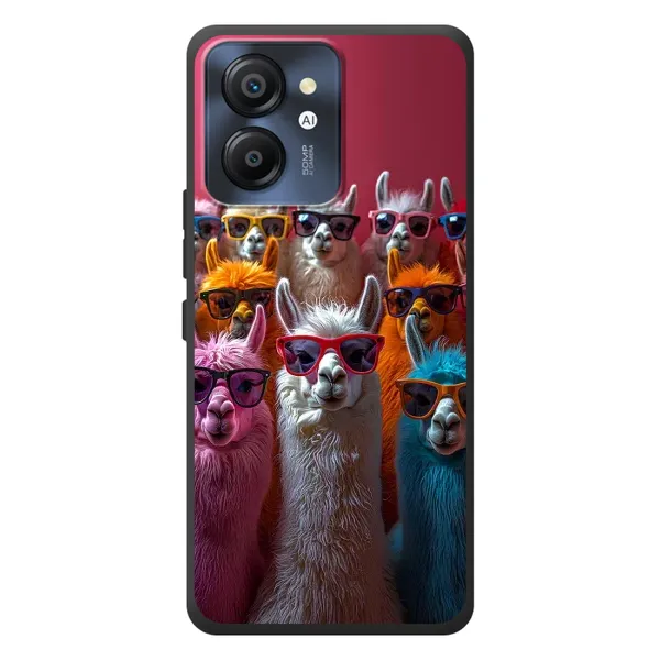 Чехол с принтом «Ламы в очках» для Blackview Color 8 Чехол с принтом «Ламы в очках» для Blackview Color 8