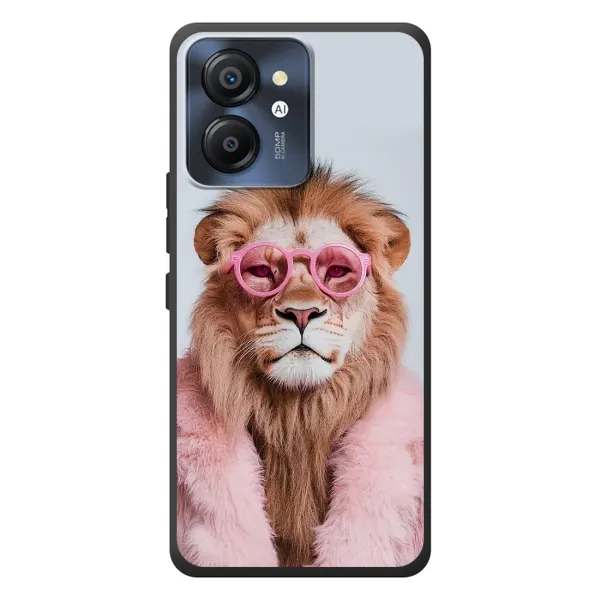 Чехол с принтом «Лев в очках» для Blackview Color 8 Чехол с принтом «Лев в очках» для Blackview Color 8