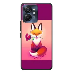 Чехлы с картинкой Лисички для Blackview Color 8 (VPrint) (Лисичка с розочкой)