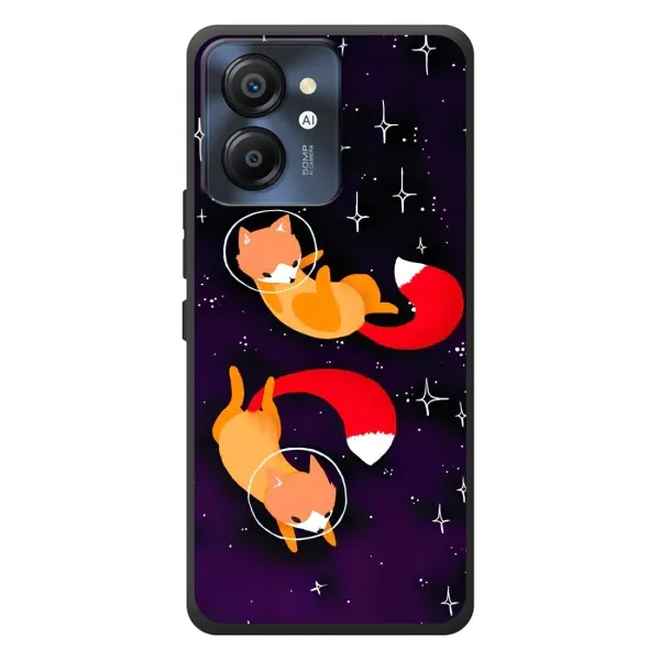 Чехол с принтом «Лисички космонавты» для Blackview Color 8 Чехол с принтом «Лисички космонавты» для Blackview Color 8