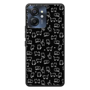 Чехол с принтом для Blackview Color 8 (AlphaPrint) Модные коты (Меленькие котики)