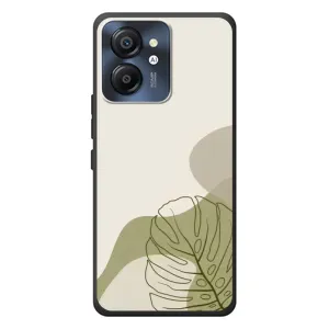 Силиконовый чехол с принтом в цветах на Blackview Color 8 (Зеленая монстера дизайн)