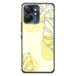 Силиконовый чехол с принтом в цветах на Blackview Color 8 (Желтая монстера арт)