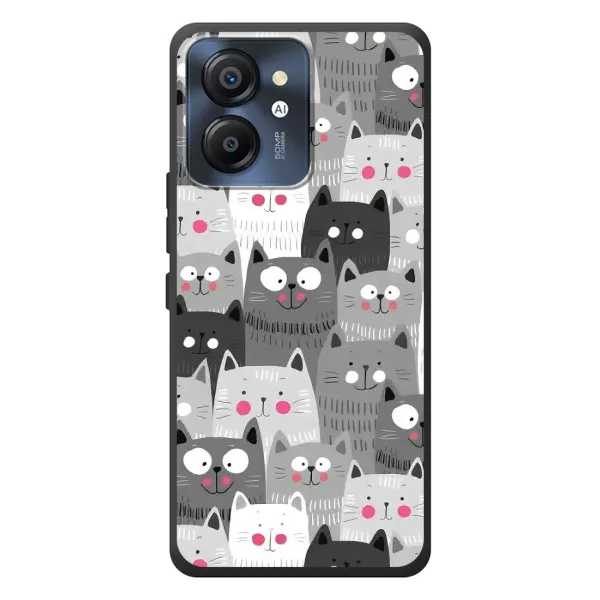 Чехол с принтом «Рисованные котики» для Blackview Color 8