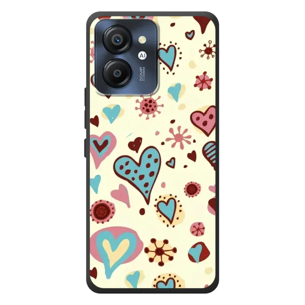 Чехол с принтом «Сердечки» для Blackview Color 8 Чехол с принтом «Сердечки» для Blackview Color 8