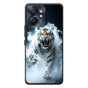 Чехол с картинкой «Хищники» для Blackview Color 8 (Белый тигр в дыму)