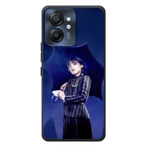 Чехлы Венсдей на Blackview Color 8 Уэнсдей (AlphaPrint) (Уэнздей с зонтом)