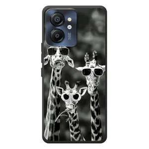 Силиконовый чехол с КАРТИНКАМИ лето для Blackview Color 8 (AlphaPrint) (Жирафы в очках)