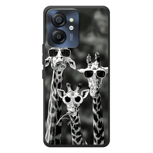 Чехол с принтом «Жирафы в очках» для Blackview Color 8