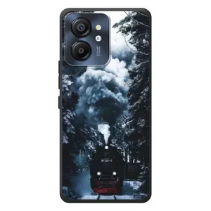 Новогодние, Праздничные Чехлы для Blackview Color 8 - 2024 год (Зимний поезд)