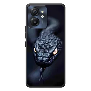 Чехол с картинкой «Хищники» для Blackview Color 8 (Черная змея)