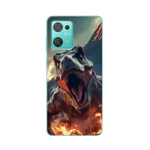 Чехол с картинкой «Хищники» для Blackview Oscal C30 Pro (Огненный динозавр)