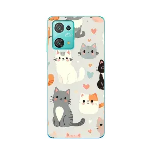 Чехол с рисунком кот на Blackview Oscal C30 Pro (Коллаж котов)