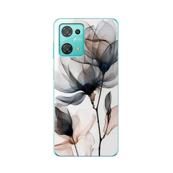 Чехол с принтом «Цветы на белом» для Blackview Oscal C30 Pro