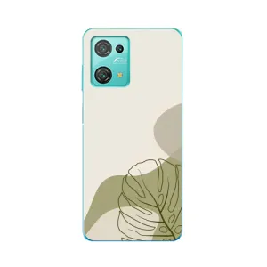 Силиконовый чехол с принтом в цветах на Blackview Oscal C30 Pro (Зеленая монстера дизайн)