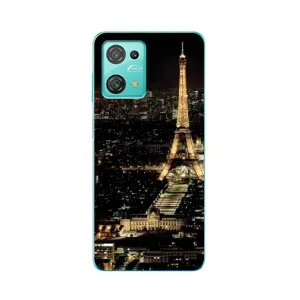 Чехол Эйфелева Башня для Blackview Oscal C30 Pro - (AlphaPrint) (Ночной Париж)