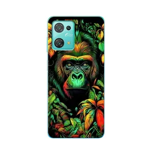 Чехол с Обезьянами Blackview Oscal C30 Pro - (AlphaPrint) (Обезьяна в тропиках)