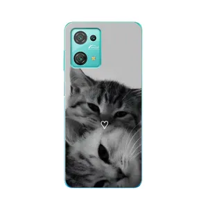Чехол с рисунком кот на Blackview Oscal C30 Pro (Пара котов)