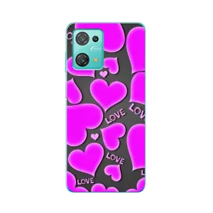 Чехлы для любимой на Блеквью Оскал С30 Про (VPrint) (Pink hearts)