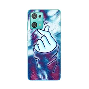 Чохол з принтом для Blackview Oscal C30 Pro (AlphaPrint - Знак сердечка) (Радужне серце)