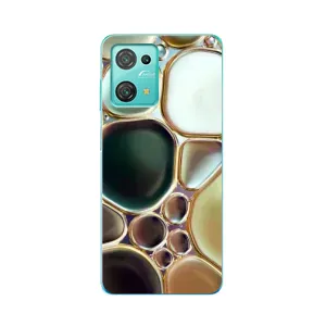Мраморный чехол на Blackview Oscal C30 Pro (VPrint) (Радужный Мрамор)