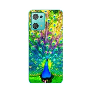 Чехол с птицами на Blackview Oscal C30 Pro (VPrint) (Яркий Павлин)
