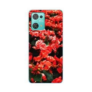 Чохли з квітами для Blackview Oscal C30 (VPrint) (Квіти червоні)