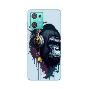 Чехол с Обезьянами Blackview Oscal C30 - (AlphaPrint) (Горилла в наушниках)