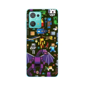 Чохол Майнкрафт на Blackview Oscal C30 (AlphaPrint) Minecraft (Колаж Майнкрафт)