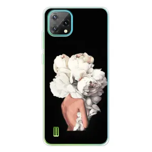 Чехлы (ART) Цветы на Blackview Oscal C60 (VPrint) (Белые цветы)