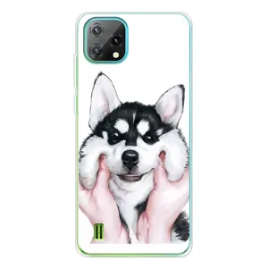 Чехлы с собаками для Blackview Oscal C60 (VPrint) (Довольный Хаски)