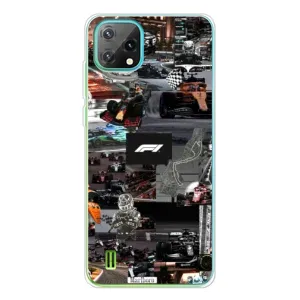 Чехол Формула1 на Blackview Oscal C60 (Гоночный коллаж Ф1)