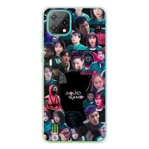 Чехол Гра в кальмара для Blackview Oscal C60 (Коллаж Игра кальмара)