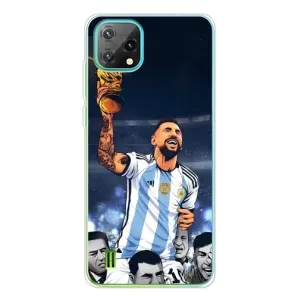 Чехлы для Blackview Oscal C60 (Leo чемпион) (AlphaPrint) (Месси с кубком)