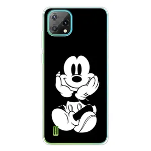 Эксклюзивный чехол для Blackview Oscal C60 (AlphaPrint - Мультяшные) (Микки на черном)