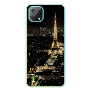 Чехол Эйфелева Башня для Blackview Oscal C60 - (AlphaPrint) (Ночной Париж)