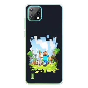 Чехол Майнкрафт на Blackview Oscal C60 (AlphaPrint) Minecraft (персонажи Minecraft)